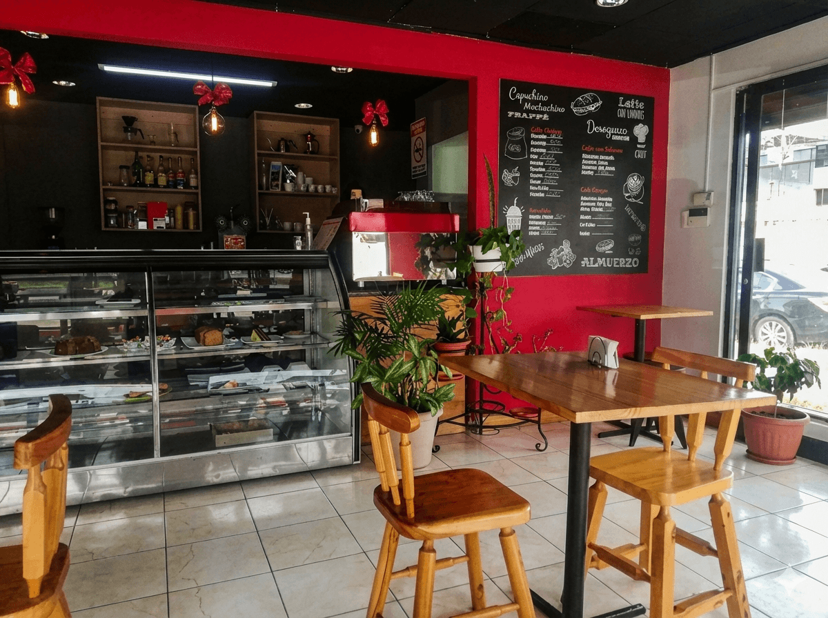 Interior acogedor de Cafetería Nutrifrut en San José